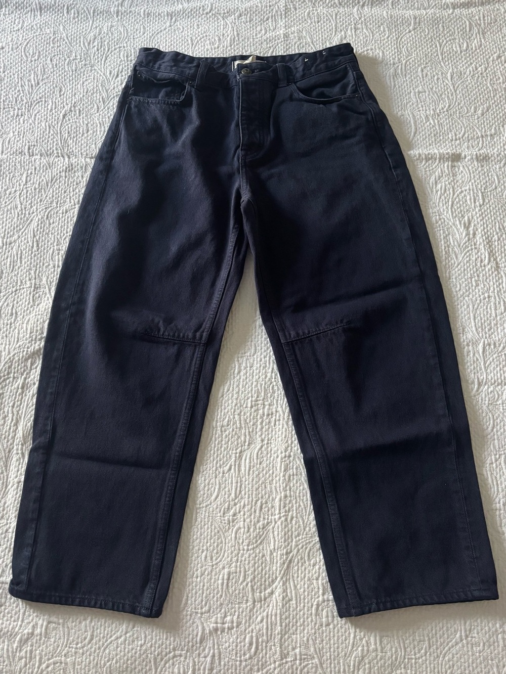 Madewell Darted Barrel-Leg Jeans in Navy - Picture 7 of 9